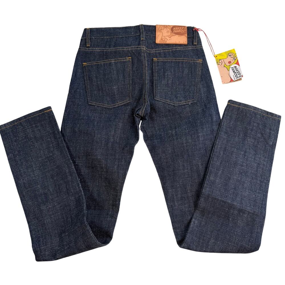 NWT NAKED & FAMOUS Super Guy Japanese denim jeans Indigo Size 30 Canada made